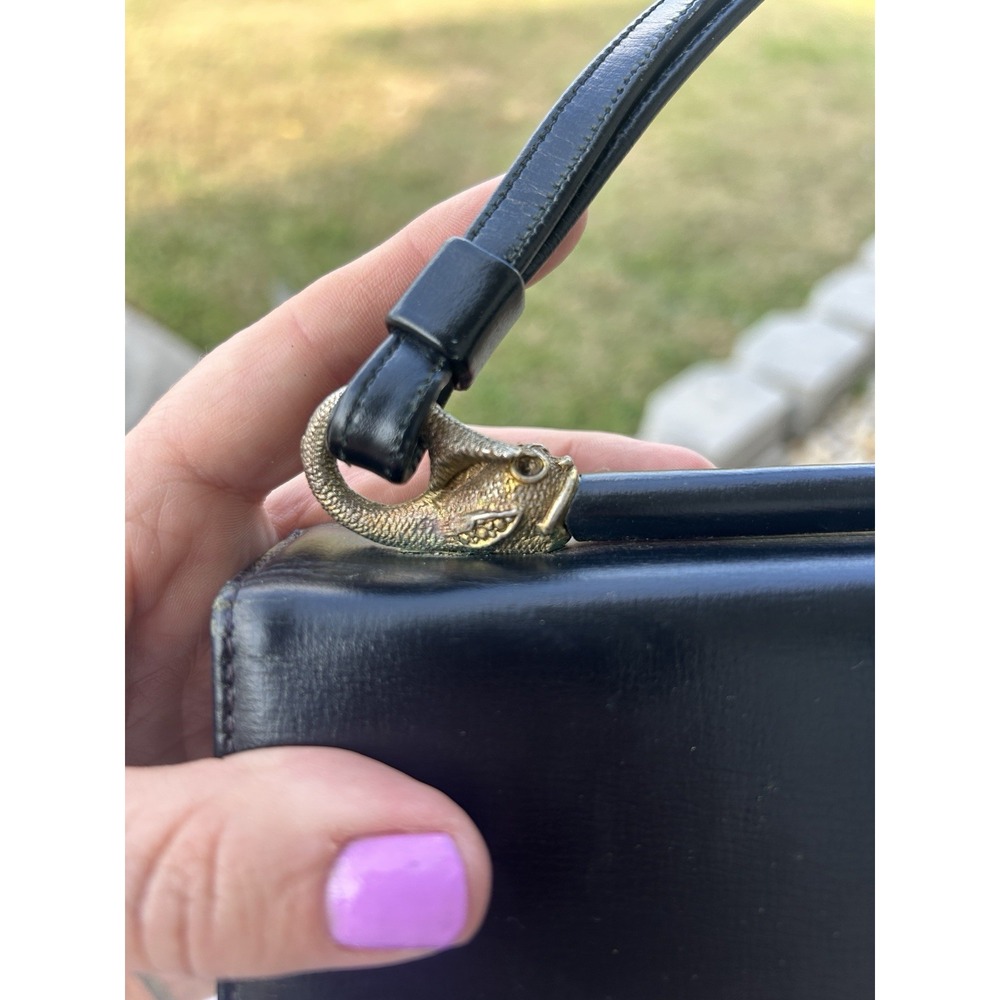 Mystery Vintage Leather Bag. See Description. Scaasi?